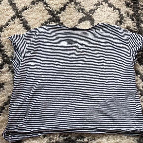 Zara Trafaluc Striped Crop Tshirt - Picture 2 of 3